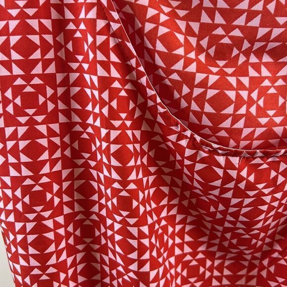 ROXY Red & Pale Pink Open Back Dress - Size Small - Picture 6 of 14